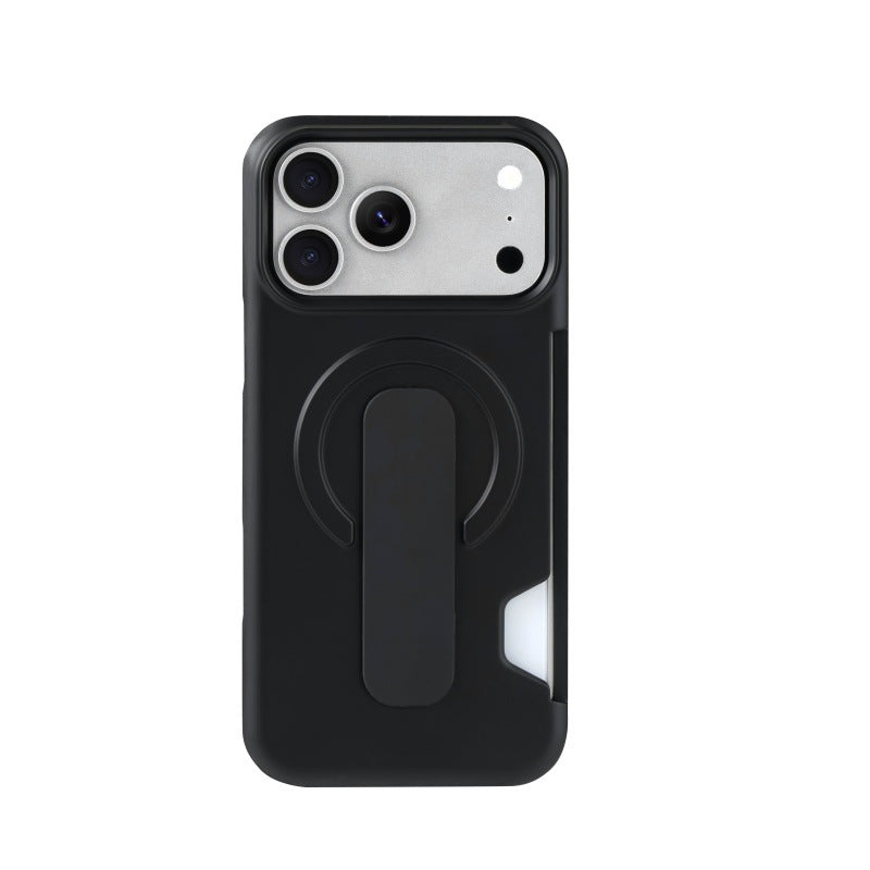Leather-Feel Magnetic Case with Card Slot & Kickstand