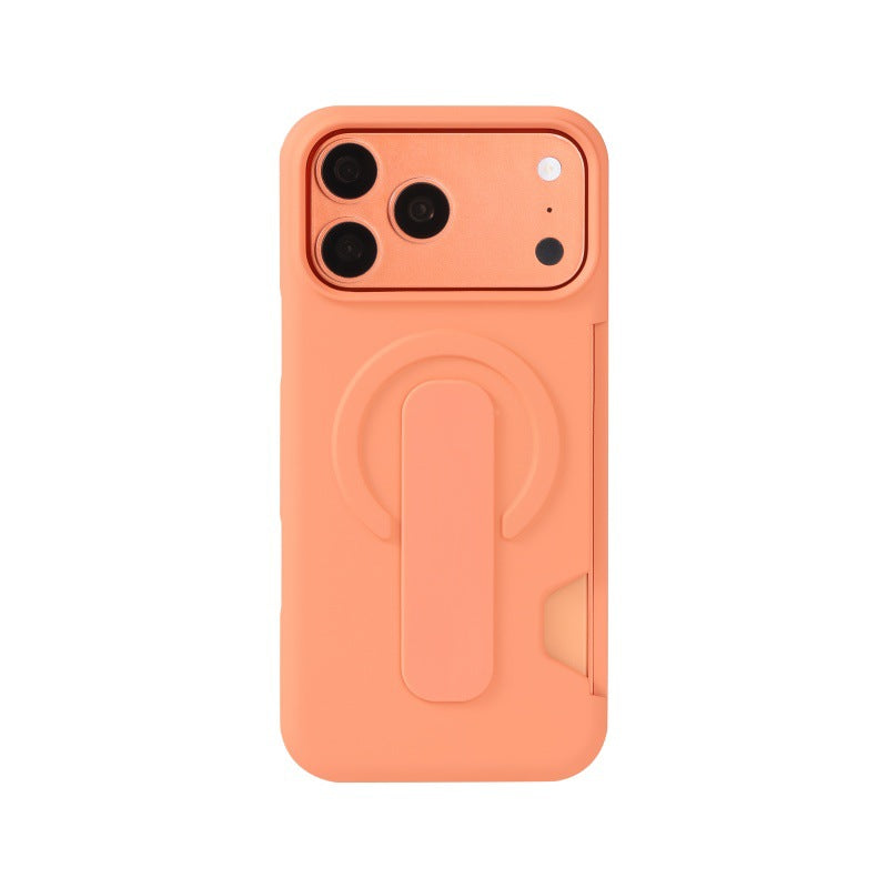 Leather-Feel Magnetic Case with Card Slot & Kickstand