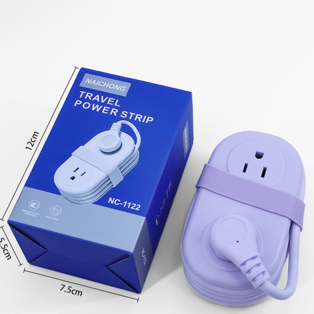 Compact Travel Power Strip with USB-C