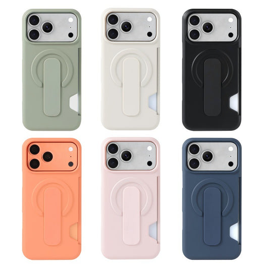Leather-Feel Magnetic Case with Card Slot & Kickstand