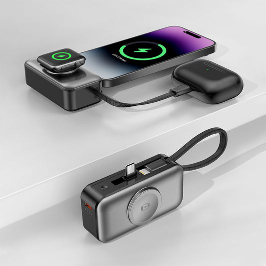 3-in-1 Mini Power Bank with Watch Charger