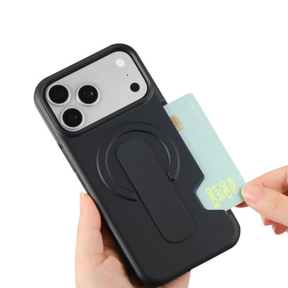 Leather-Feel Magnetic Case with Card Slot & Kickstand