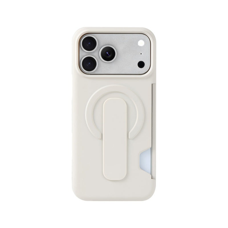 Leather-Feel Magnetic Case with Card Slot & Kickstand